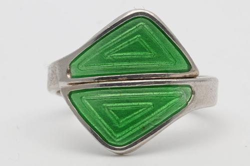 Aksel Holmsen Norwegian Silver & Enamel Ring (1 of 2) Aksel Holmsen Norwegian Silver & Enamel Ring (1 of 2)