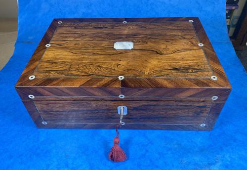 William IV Angle Cut Rosewood Writing Slope (1 of 17)