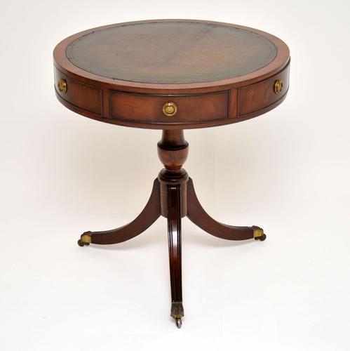 Antique Regency Style Mahogany & Leather Drum Table (1 of 7) Antique Regency Style Mahogany & Leather Drum Table (1 of 7)