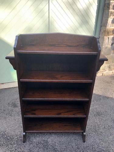 Antique Oak Open Bookcase (1 of 8)