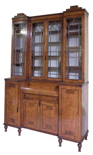 Regency Mahogany & Ebony Inlaid Breakfront Desk and Bookcase (1 of 9) Regency Mahogany & Ebony Inlaid Breakfront Desk and Bookcase (1 of 9)