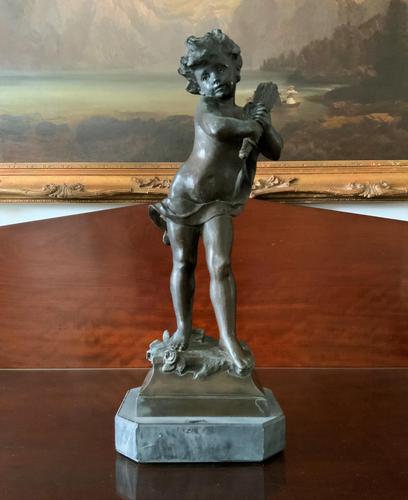 Fine Large 19th Century Antique Solid Bronze Cherub Sculpture Statue Figurine (1 of 13) Fine Large 19th Century Antique Solid Bronze Cherub Sculpture Statue Figurine (1 of 13)