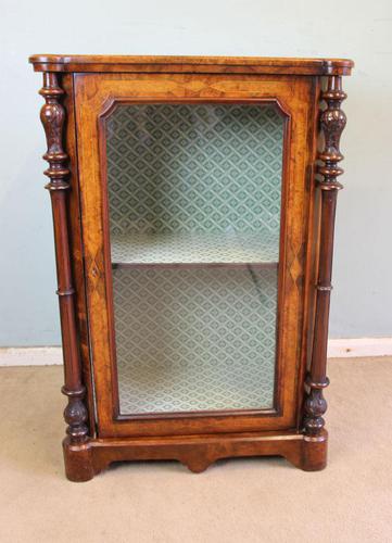 Antique Victorian Burr Walnut Display Cabinet (1 of 9)