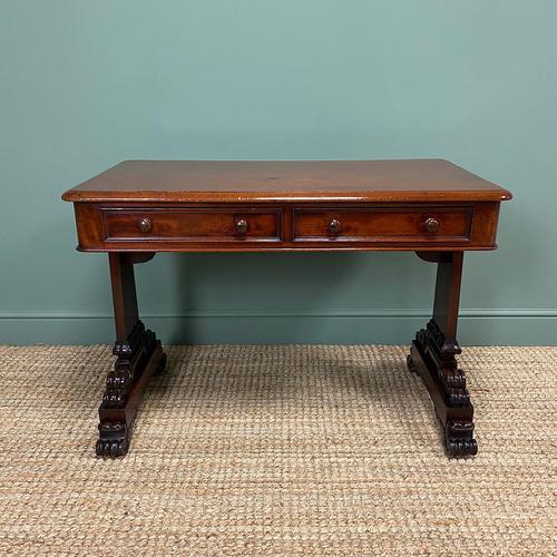 Quality Victorian Mahogany Antique Writing Library Table (1 of 6)