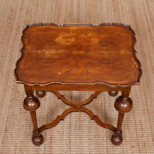 Walnut Side Table Continental Queen Anne Carved Lamp Table (1 of 12)