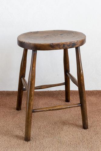 Victorian Antique Stool with a Wonderful Figured Top (1 of 4) Victorian Antique Stool with a Wonderful Figured Top (1 of 4)