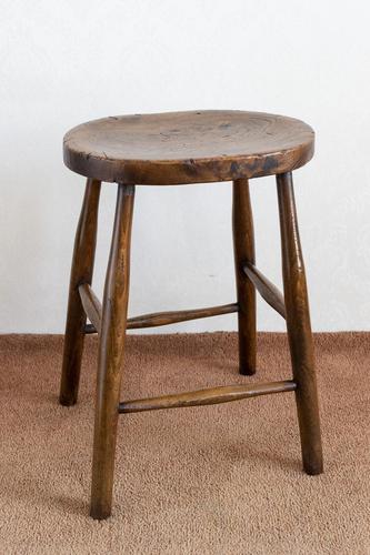 Victorian Antique Stool with a Wonderful Figured Top (1 of 4)