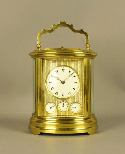 Oval Repeating Carriage Clock with Calendar & Alarm (1 of 10) Oval Repeating Carriage Clock with Calendar & Alarm (1 of 10)