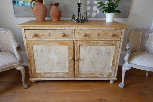 19th Century Painted Pine Cupboard with Two Drawers (1 of 22) 19th Century Painted Pine Cupboard with Two Drawers (1 of 22)
