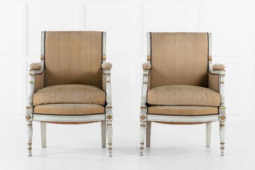 19th Century Pair of French Painted Chairs (1 of 10) 19th Century Pair of French Painted Chairs (1 of 10)