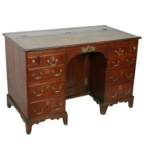 18th Century Architect's Kneehole Desk (1 of 8)