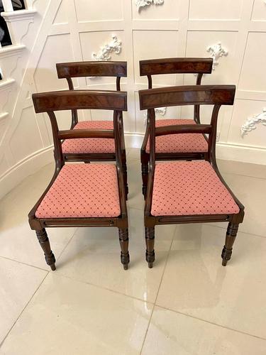 Set of Four Antique William IV Quality Mahogany Dining Chairs (1 of 12)