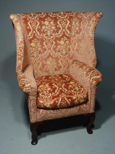 A Fine and Well Shaped Late 19th Century Mahogany Framed Wing Chair (1 of 4) A Fine and Well Shaped Late 19th Century Mahogany Framed Wing Chair (1 of 4)