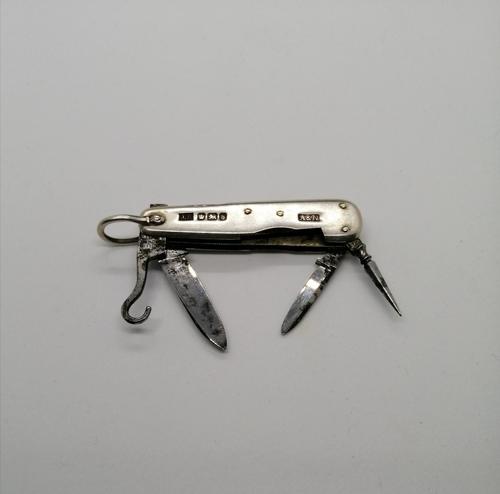 Antique Silver Multi Bladed Pocket Knife (1 of 5)