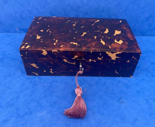 1960s Tortoiseshell Fitted Jewellery Box (1 of 8)