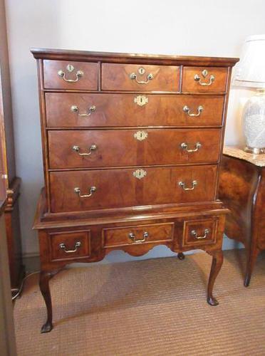 George I Period Figured Walnut Chest on Stand (1 of 12)