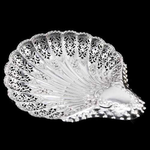 Antique Victorian Large Solid Silver Scallop-shaped Dish / Bowl - Henry Atkin 1899 (1 of 15)