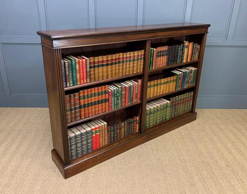 Edwardian Walnut Open Bookcase (1 of 13)