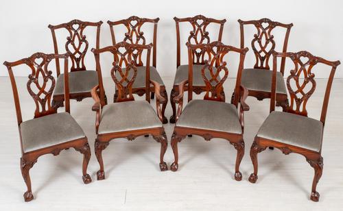 Set of 8 Mahogany Chippendale Style Dining Chairs (1 of 17) Set of 8 Mahogany Chippendale Style Dining Chairs (1 of 17)