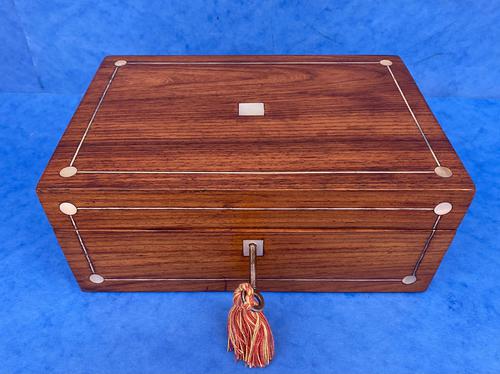 Victorian Rosewood Jewellery Box with Inlay (1 of 10)