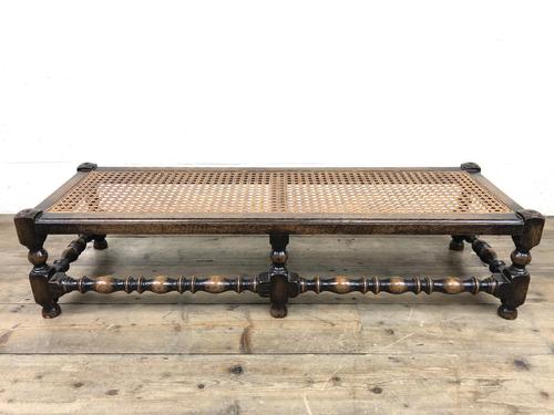 Early 20th Century Turned Oak Footstool with Cane Top (1 of 12) Early 20th Century Turned Oak Footstool with Cane Top (1 of 12)