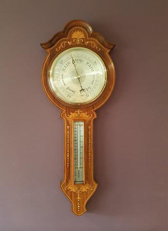 Superb Antique Rosewood Sheraton Inlaid Barometer (1 of 7) Superb Antique Rosewood Sheraton Inlaid Barometer (1 of 7)