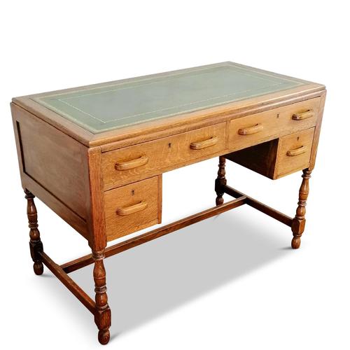 Lovely Little Vintage Desk with Green Leather Top & Drawers c.1970 (1 of 8) Lovely Little Vintage Desk with Green Leather Top & Drawers c.1970 (1 of 8)