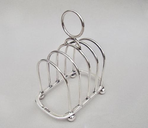 Good George V Silver Toast Rack by Deakin & Sons - Sheffield 1911 (1 of 5)