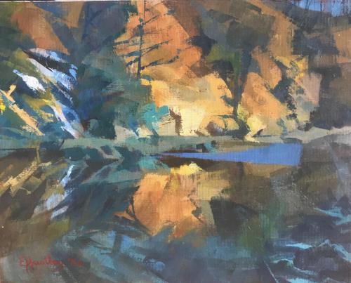 Original Watercolour 'Whiteadder Gorge Autumn' by Eric Huntley RSW. 1927-1992. Signed & dated 1984. Framed (1 of 3) Original Watercolour 'Whiteadder Gorge Autumn' by Eric Huntley RSW. 1927-1992. Signed & dated 1984. Framed (1 of 3)
