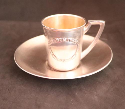 Russian Silver Cup and Saucer (1 of 5)