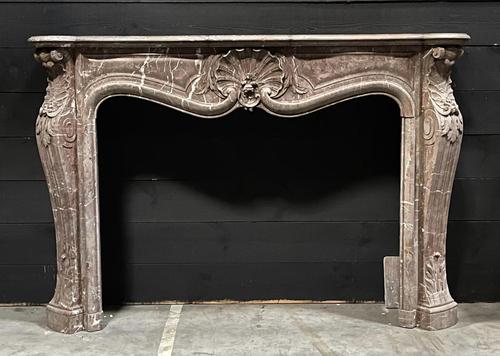 Important French Louis XV Marble Fireplace (1 of 13)