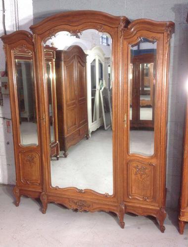 Large Oak French Triple Armoire (1 of 12)