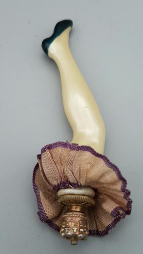 Antique German ‘Doll Leg’ Crown Top Porcelain Perfume Bottle (1 of 4) Antique German ‘Doll Leg’ Crown Top Porcelain Perfume Bottle (1 of 4)