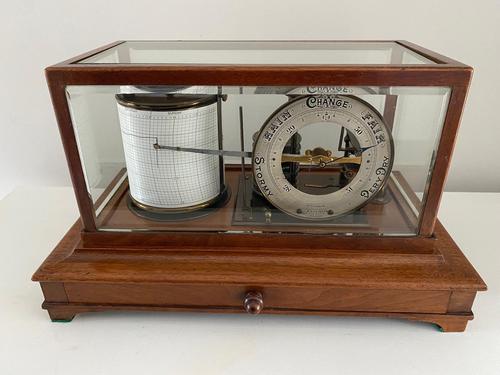 Oak Barograph with Dial by Dixey, Bond Street, London (1 of 3)