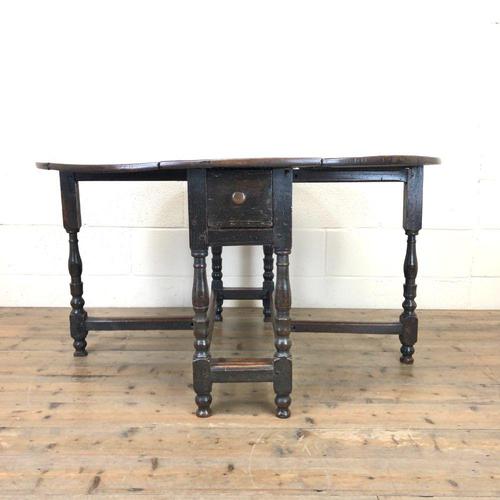 Antique Oak Drop Leaf Table (1 of 11)