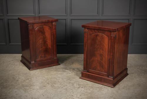 Pair of William IV Flame Mahogany Pedestal Cabinets (1 of 15) Pair of William IV Flame Mahogany Pedestal Cabinets (1 of 15)