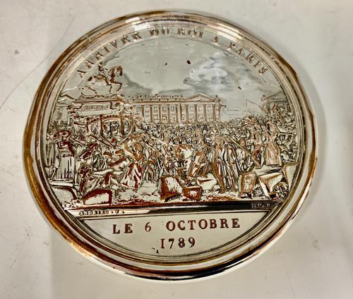 Antique 19th Century French Silver Plated Snuff Box Siege of the Bastille Snuff Box (1 of 6)