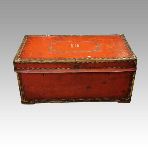 Regency Red Leather Camphorwood Trunk (1 of 8) Regency Red Leather Camphorwood Trunk (1 of 8)