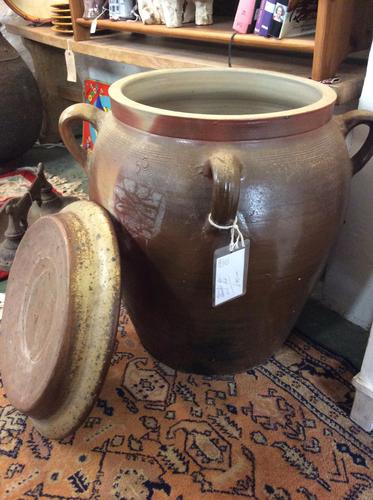 Antique French Pot with Handles and Lid (1 of 3) Antique French Pot with Handles and Lid (1 of 3)