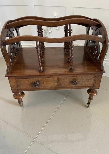 Antique Victorian Burr Walnut Canterbury (1 of 6)