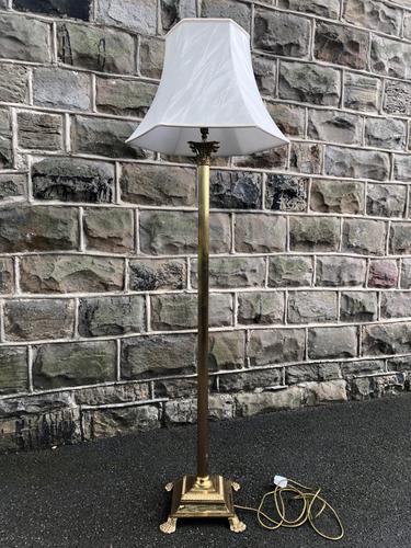 English Brass Corinthian Column Standard Lamp (1 of 8) English Brass Corinthian Column Standard Lamp (1 of 8)