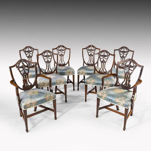 Elegant Set of 8 Early 20th Century Classical Hepplewhite Chairs (1 of 6) Elegant Set of 8 Early 20th Century Classical Hepplewhite Chairs (1 of 6)