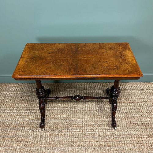 Magnificent Victorian Figured Walnut Antique Centre Table (1 of 7)