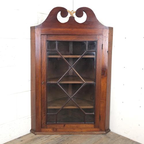 Antique Glazed Corner Cupboard (1 of 7)