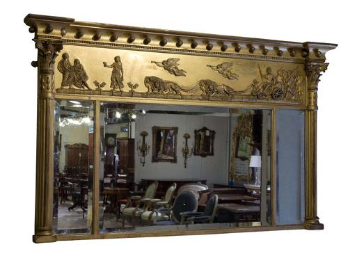 Gilded 19th Century Overmantle Mirror (1 of 5) Gilded 19th Century Overmantle Mirror (1 of 5)