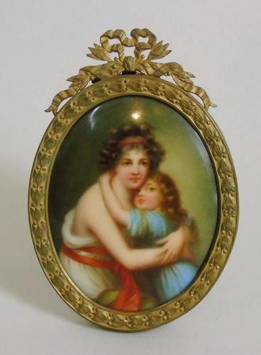 Antique Porcelain Portrait Miniature Madame le Brun (1 of 5)