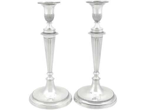 Cast Sterling Silver Candlesticks - Antique George III 1784 (1 of 12) Cast Sterling Silver Candlesticks - Antique George III 1784 (1 of 12)