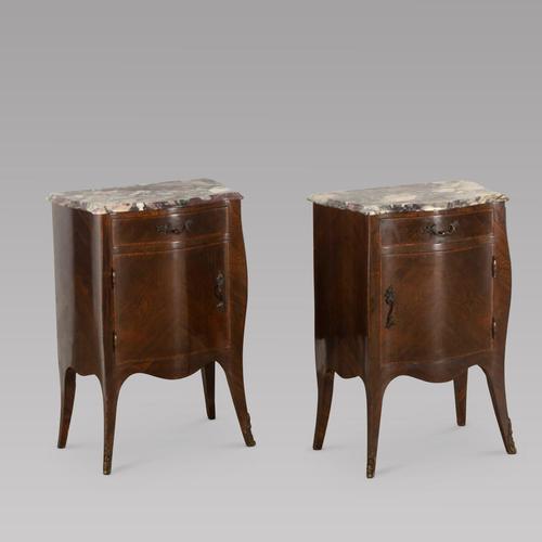 Pair of Kingwood & Breche Bedside Tables (1 of 5)