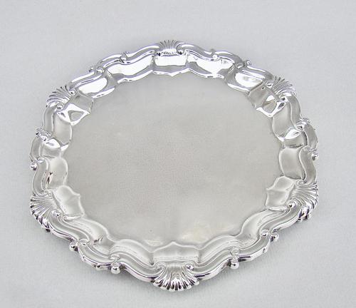 Victorian 6" Silver Card Tray by Martin Hall & Co, London 1891 (1 of 7) Victorian 6" Silver Card Tray by Martin Hall & Co, London 1891 (1 of 7)
