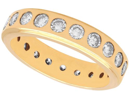 1.76ct Diamond & 18ct Yellow Gold Full Eternity Ring - Vintage c.1960 (1 of 9) 1.76ct Diamond & 18ct Yellow Gold Full Eternity Ring - Vintage c.1960 (1 of 9)